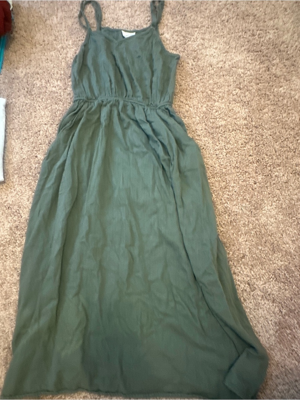 Universal Thread Olive Green Sleeveless Maxi Dress